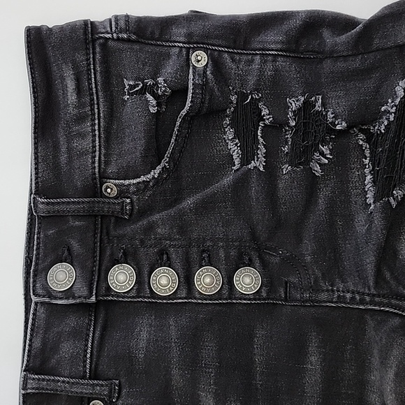 American Eagle AEO NE(X)T Level Stretch Black Super Hi-Rise  Shortie Shorts Sz 0 - Picture 3 of 16